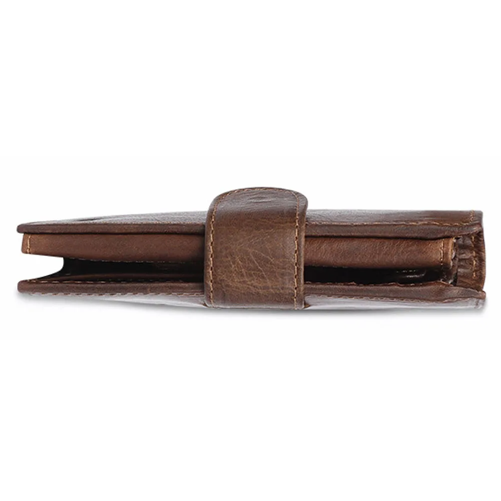 Money Bag Handheld Coin Pocket Short Fashion PU Leather Slim Portable Purse Zipper Vintage Men Wallet Business Card Holder