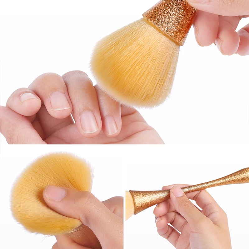 

MEET ACROSS Nail Brush Gel Nail Dipping Cleaning Powder Dust Remove Scrubbing Nail Care Files Manicure Angle Clear Tools Manicur