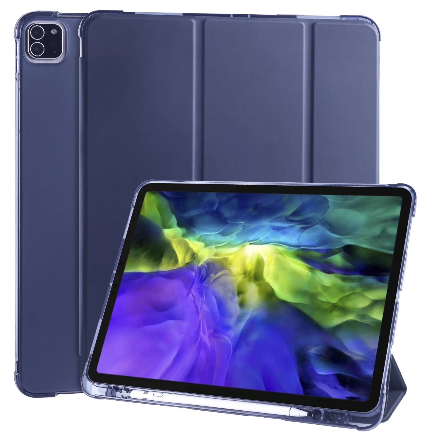 Leather Multi-Fold Case PU A2230 for Smart iPad A2231 11 A2068 2020-A2228 Case Pro Cover