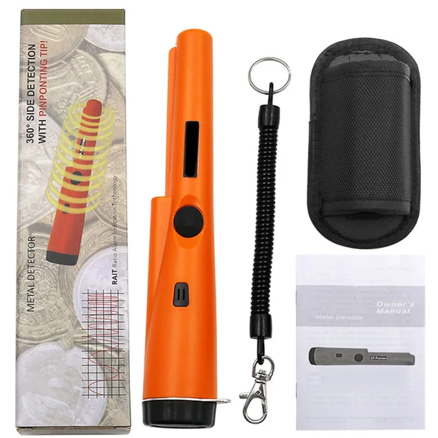 New Handheld Metal Detector Positioning Rod Detector Orange box