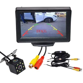 

BYNCG 2.4 Ghz Wireless Rear View Camera RCA Video Transmitter & Receiver Kit for Car Rearview Monitor FM Transmitter & Receiver