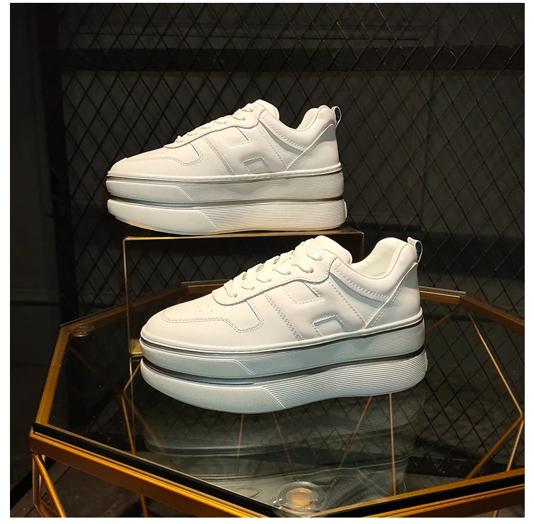 Stylesowner новые женские кроссовки на высокой платформе смешанные цвета ручная работа толстый каблук натуральная кожа плоские кроссовки