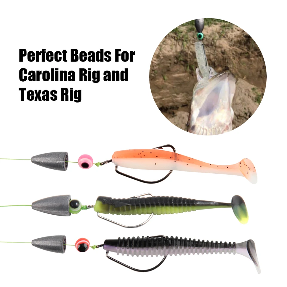 Versatile Luminous Plastic Fishing Beads 100pcs For Various Fishing Needs