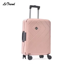 Letrend PP чемоданы колеса Роллинг Чемодан Spinner розовый пароль Дорожная сумка 20/24/28 дюймов салон троллейбуса женские Модные сумки