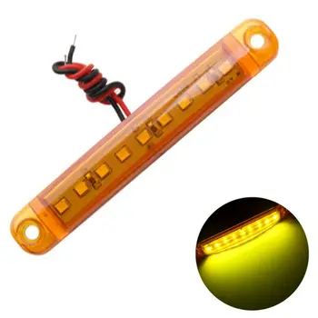 

ABS Side Marker Lights Plastic Turn Signal 9 LED 12-24V Parking Lamps Bulbs
