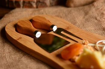 

Gon 3 Pcs Cheese Serving Set | Environmentally Friendly Bamboom | Home-Kitchen | Made in Turkey