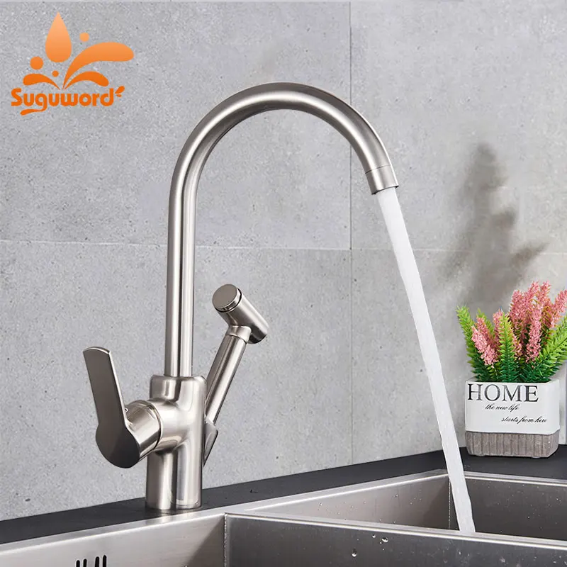 Blacked Finished Kitchen sink Faucet Pull Out Sprayer Kitchen Tap Mixer Faucet Deck Mounted Faucets Rotatable