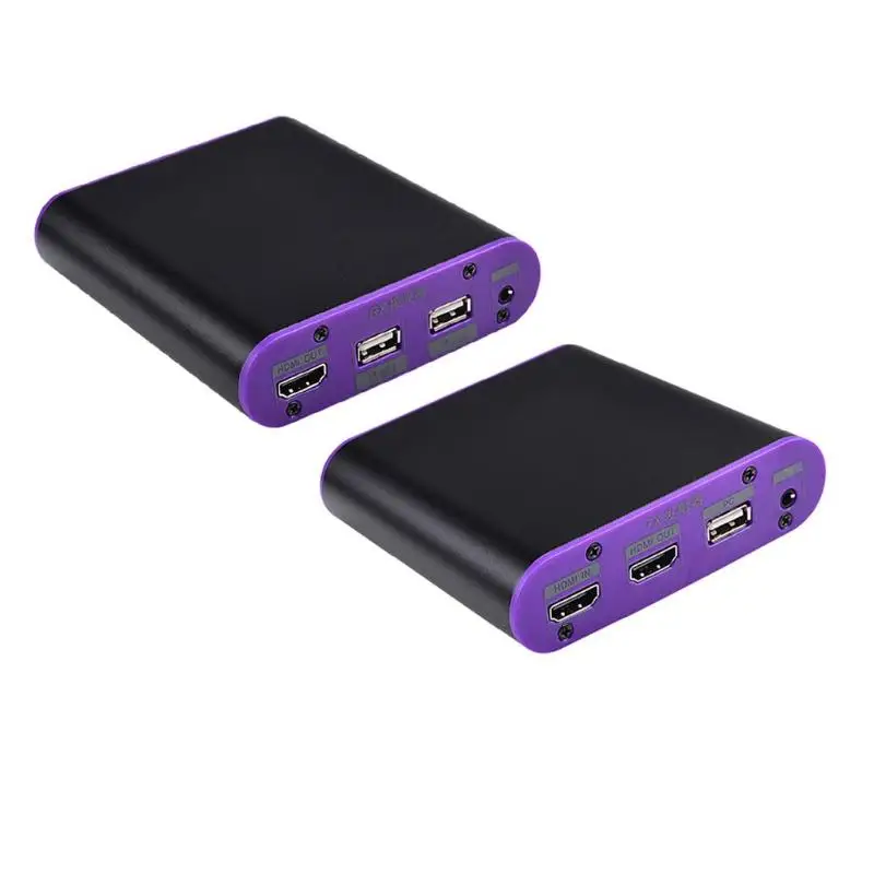 Сетевой KVM Удлинитель USB 2,0 1080P HDMI по локальной сети KVM передатчик приемник конвертер для телевидения ТВ проектор клавиатура мышь