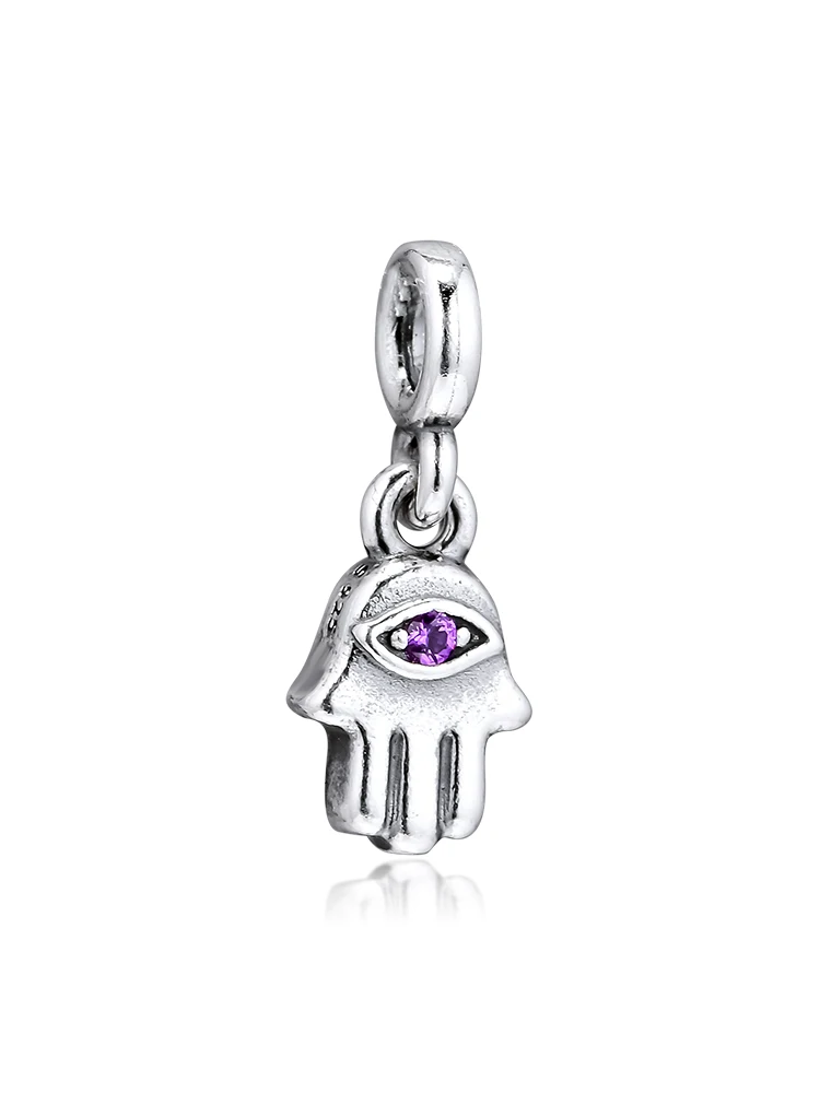 DIY подходит для браслетов Pandora талисманы 925 пробы-серебро-ювелирные изделия Signature Me My Hamsa бусины ручной работы