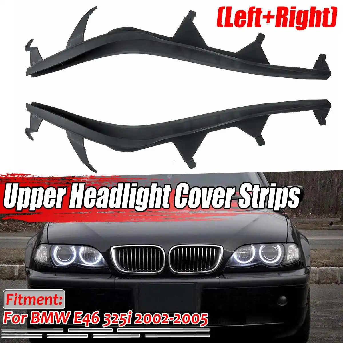 2 шт. уплотнительные ленты для передней фары BMW E46 325i 2002 2005 63126921859| |