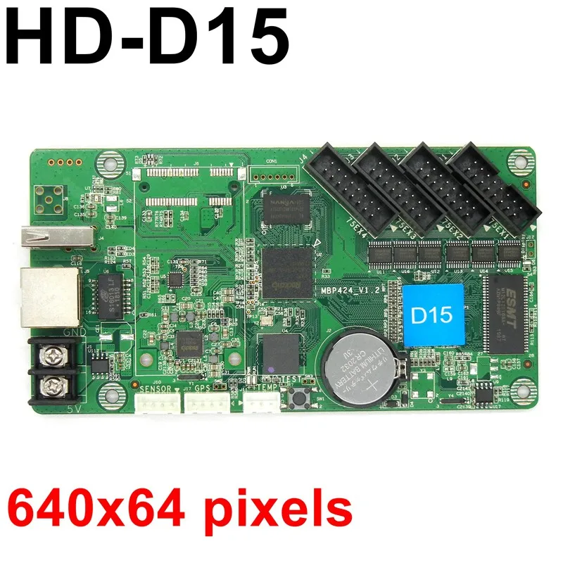 HD D15 асинхронный USB полный Цвет светодиодный Управление карты видео Rgb U диск 640*64