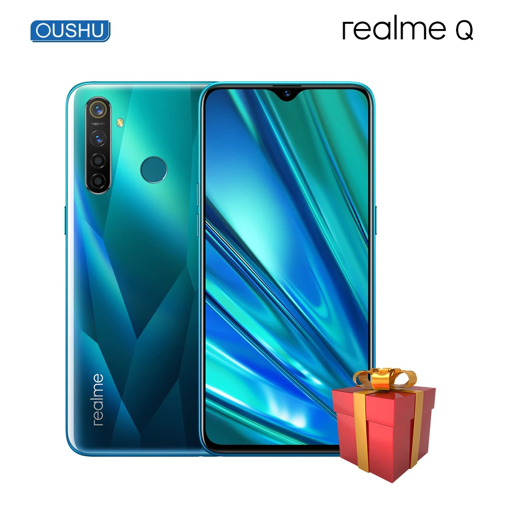 OPPO Realme Q 4GB64GB 6,3 ''мобильный телефон SDM 712AIEOcta Core Celular 48MP Quad Camreas 4030mAh VOOC 20W быстрое зарядное устройство смартфона