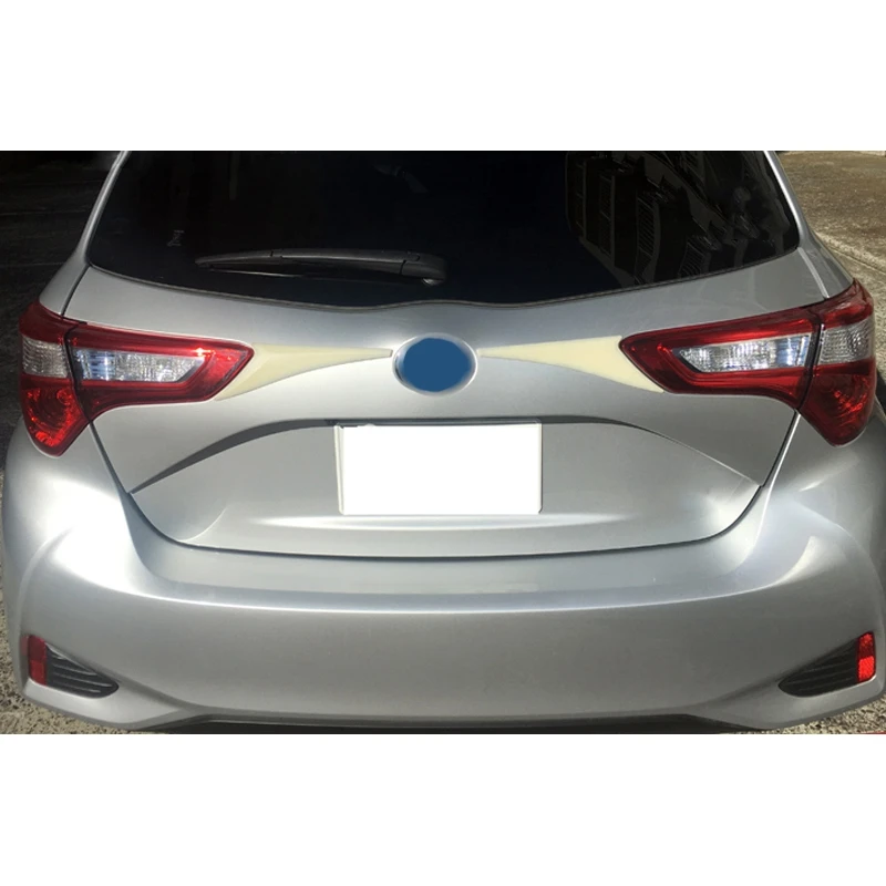 2 шт. крышка багажника, литье ABS хром для Toyota Yaris Vitz Задняя Крышка багажника