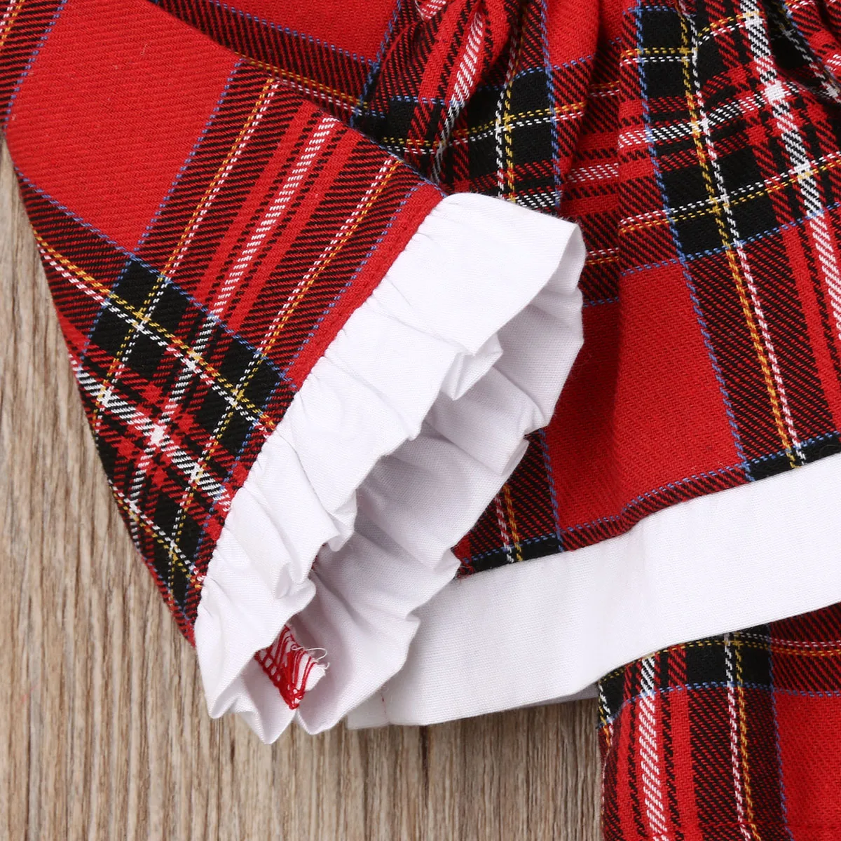 Hot Sale New Xmas Newborn Baby Girl Plaid Ruffle Tutu Romper Bodysuit Dress Outfit Clothes Autumn Casual Sets