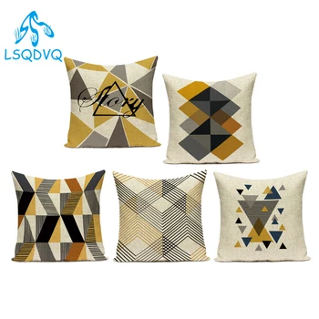 

Yellow Decorative Throw Pillows Case Wave Pillow Cushion Cover for Chair Sofa Home Decorative Pillows Living Room Decoration