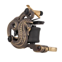 Дешевые-тату-машины пистолет змея медные ручные тату-машины пистолет 10 обмоток катушки чугунные машины для лайнера/шейдера