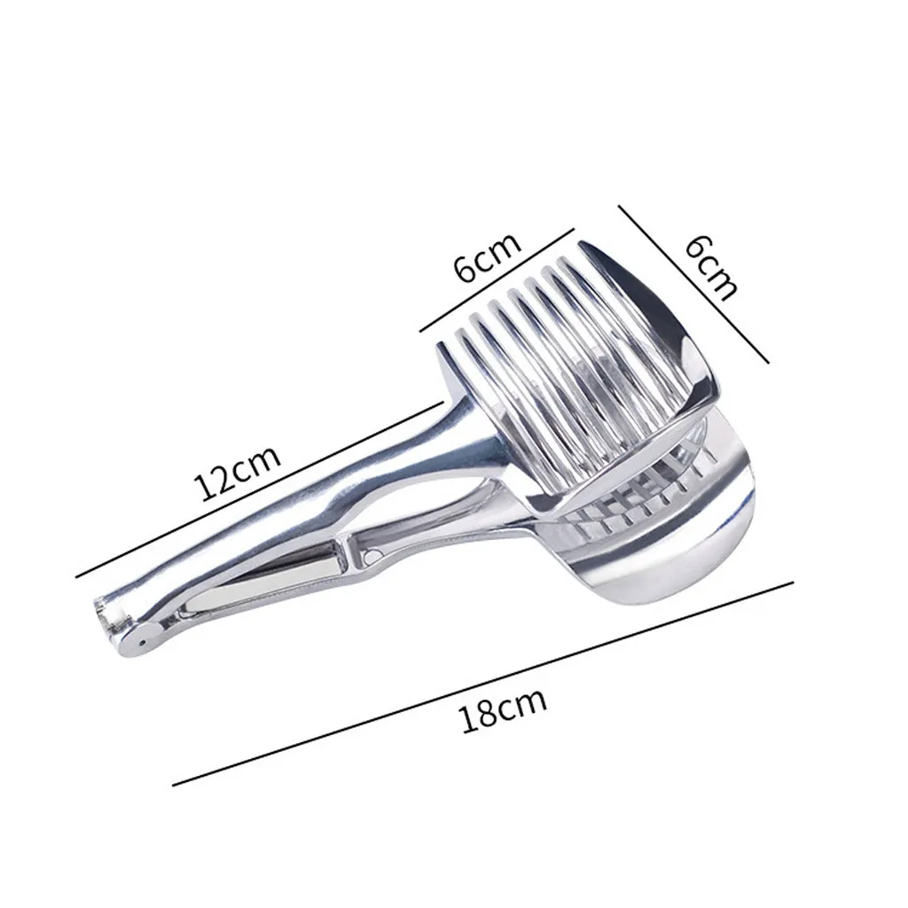 Kitchen Fruit Slicer Vegetable Tomato Clip Holder Lemons Potato Cutter Tool