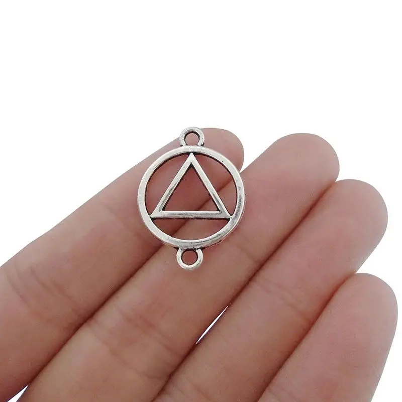Open Triangle 15 шт античный серебряный соединитель для браслета ювелирных изделий - Цвет: Open Triangle