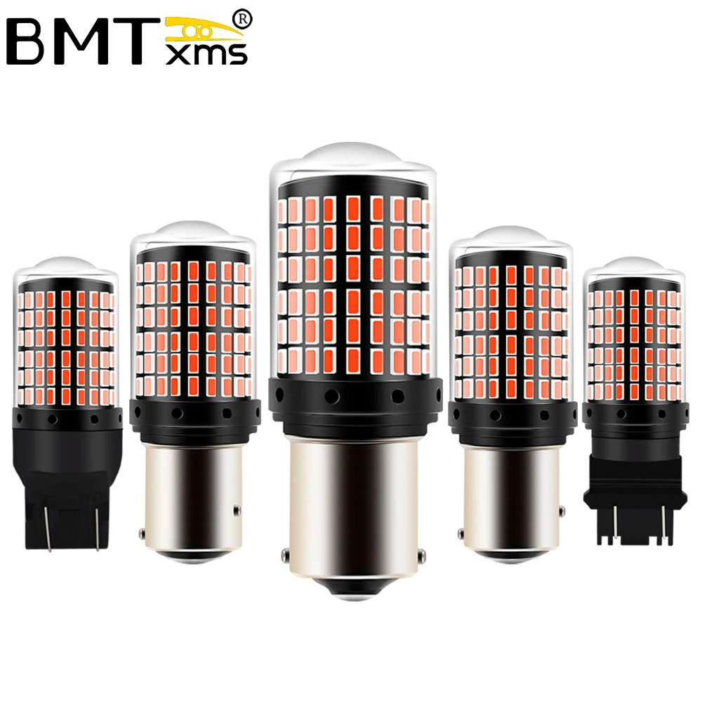 BMTxms Vehicle LED Canbus 1157 W21W P21W P21/5W PR21/5W BA15S BA15D BAZ15D BAW15D BAY15D 7443 W21/5W 3157 P27/5W Car Brake Light |