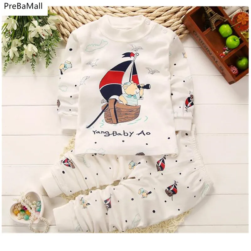 Newborn Baby Clothes Cotton Long Sleeve Infant Clothing Top+Pant 2PCS Cartoon Baby Boys Girls Clothing Unisex Dropshipping A0071