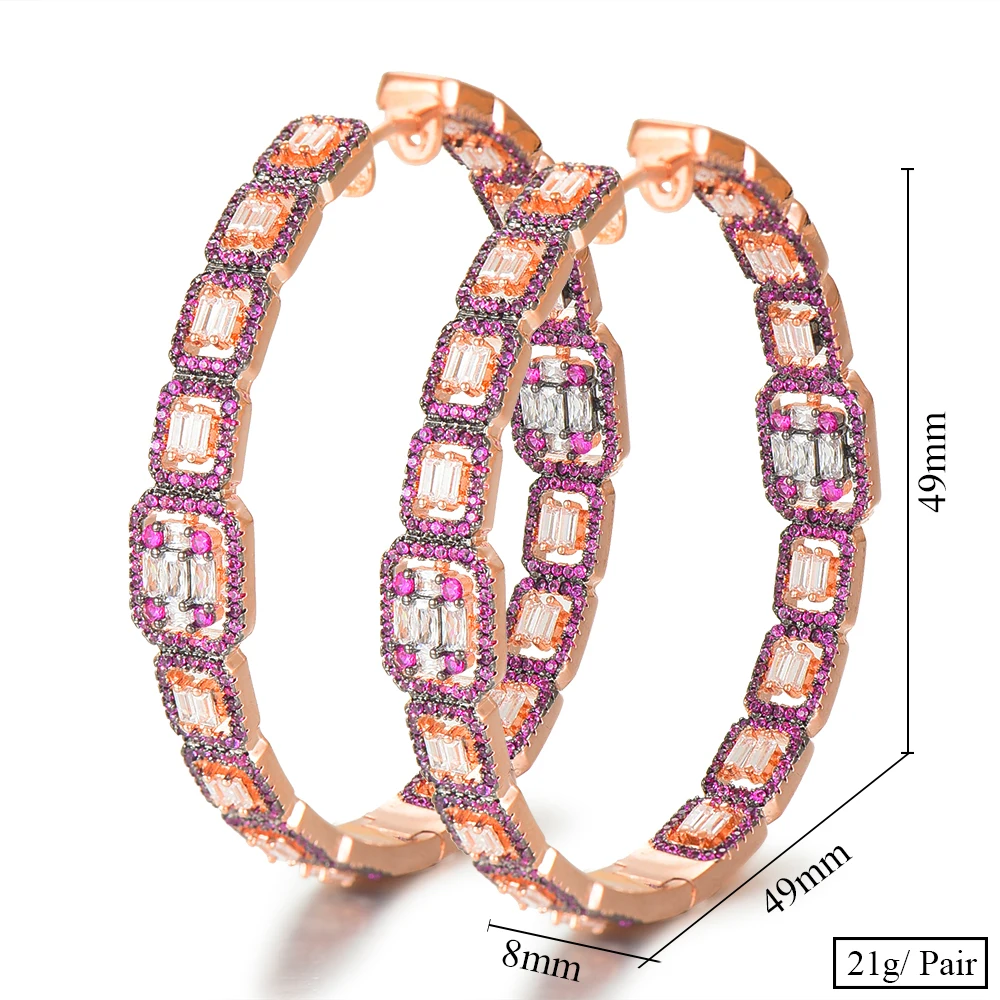 GODKI Jimbora брендовые модные роскошные Эффектные серьги-кольца для женщин Свадебные кубический циркон CZ Дубай Свадебные серьги-кольца, модные ювелирные украшения