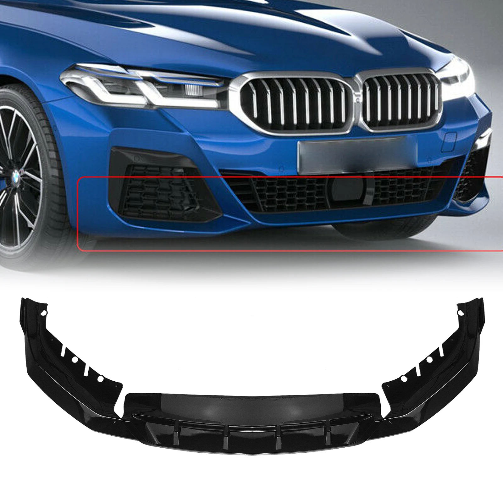For BMW 5 Series G30 M550i 530i M Sport 2021 Front Spoiler Bumper Lip ...
