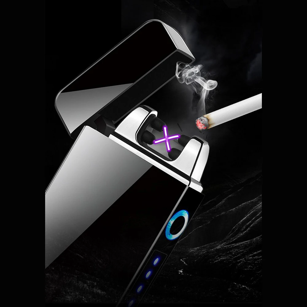 

Electronic Lighter Windproof Flameless Lighters Portable for Cigaretteer with LED Power Display Lighter Rechargeable Lighters