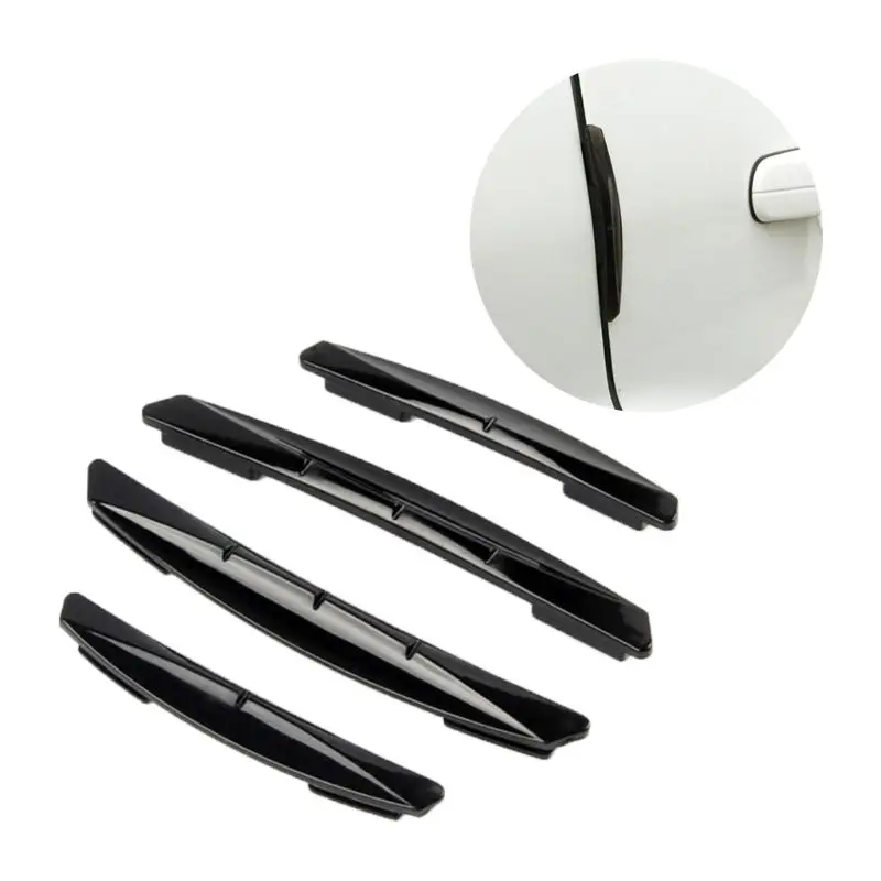 

4 X Black Car Door Edge Scratch Anti-collision Protector Guard Strip Universal