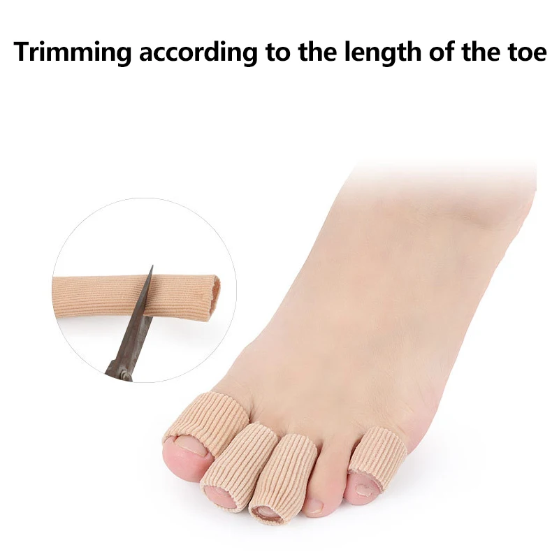 1 Pc New Toe Cover Fiber Gel Toe Set Toe Finger Protector Wear-Resistant Female High Heel Slow Pain Squeeze Foot Protector Toe