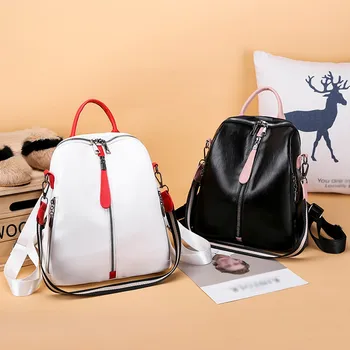 

Nylon Multi-Function Backpack Outdoor Women's Solid School Shoulder Bag Girls High Quality Large Capacity Computer Backpack