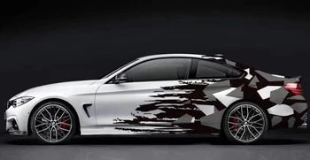 

Black Grey White Camouflage Vinyl Film Car Wrap Foil With Air Release DIY Styling Camo Car Sticker Decal Wrapping