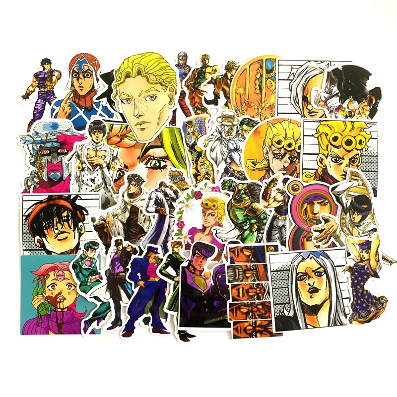 50 шт./компл. наклейки для косплея джоджо приключения Kujo Jotaro Higashikata Josuke Jolyne cujoh пвх