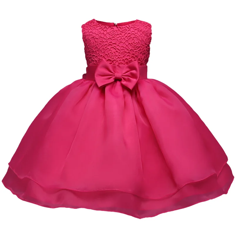 

Children Dress Girls Anniversery Full Moon Wine Gown Wedding Dress Baby Full Moon Gown