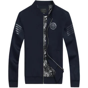 

Season Male Plus Fat plus Size Jacket Li Collar Fat Top Sports Leisure Coat Baseball Collar Jacket Shirt