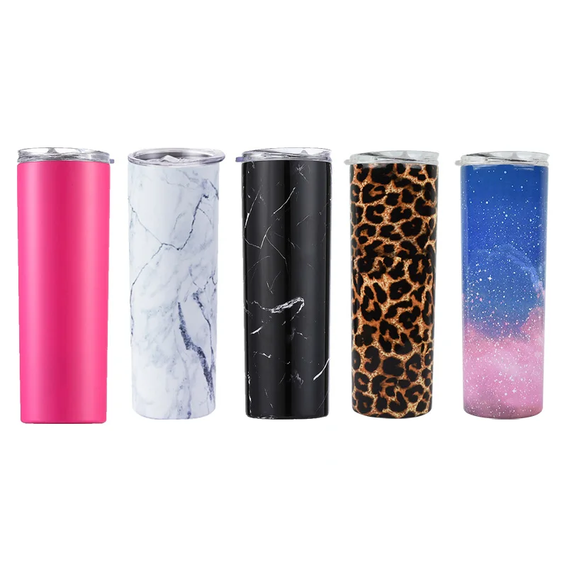 Новый градиент 20 унций Тощий тумблер спортивный термос бутылка BPA бесплатно из