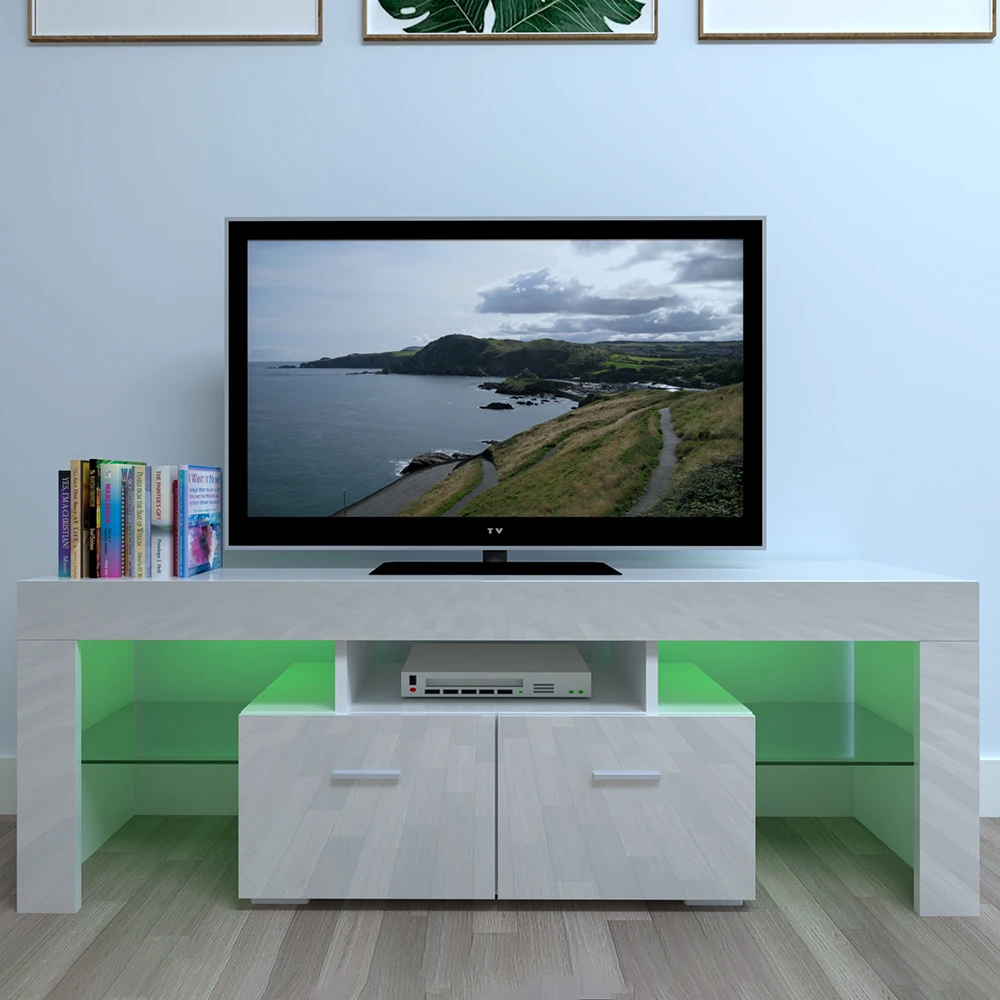 

RGB LED TV Cabinet Modern Simplicity Style White TV Cabinet Durability High-end TV Cabinet for Home