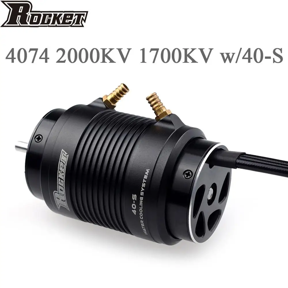 로켓 4074 브러시리스 모터, M41 Catamaran Spartan 1000mm (위) RC 보트용 40-S 수냉 재킷 포함, 1700KV 2000KV 2250KV 4P