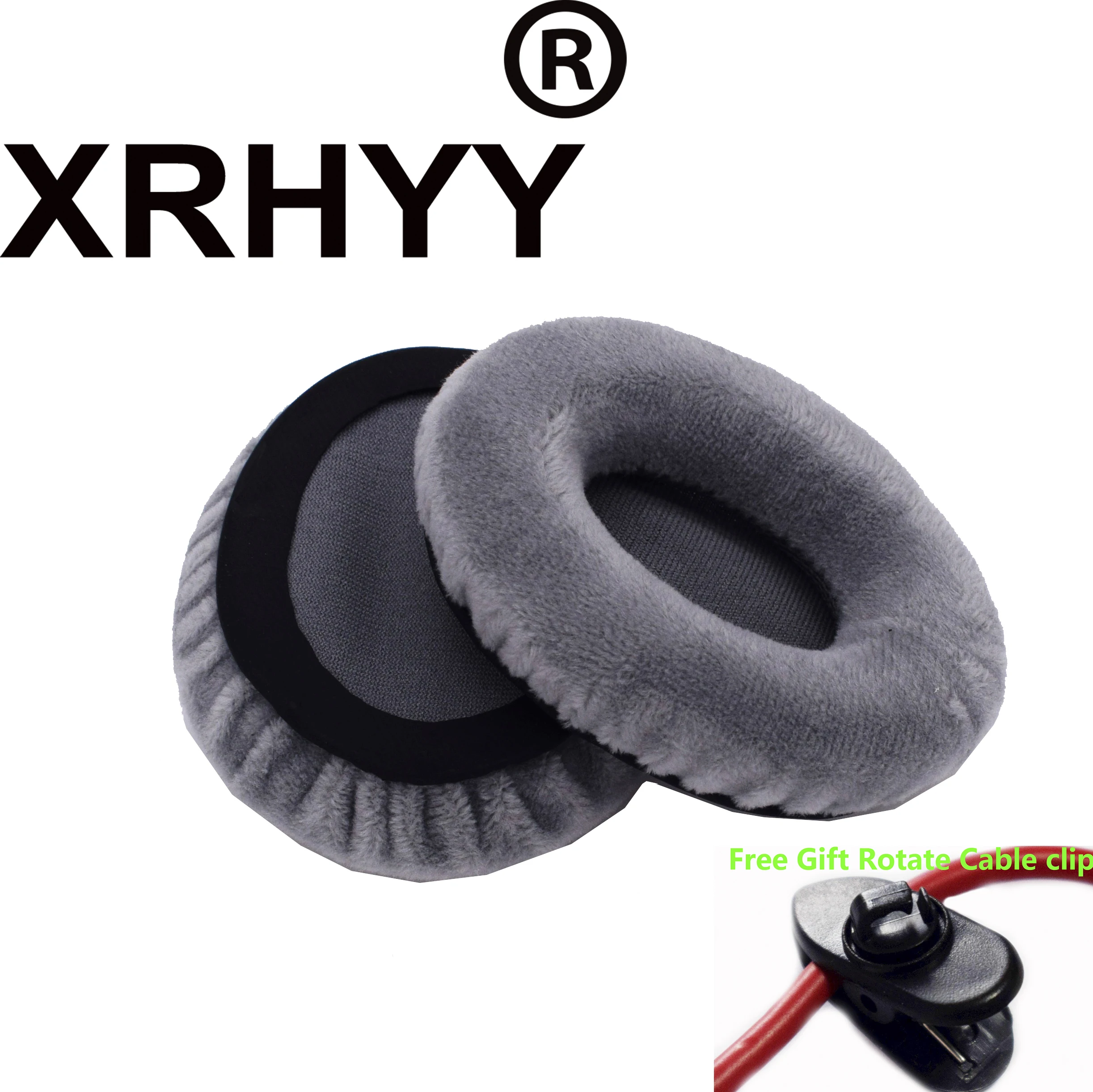 XRHYY сменные амбушюры, подушечки для наушников, бархатные подушечки для наушников Sennheiser Momentum на наушниках+ свободное вращение, зажим для кабеля