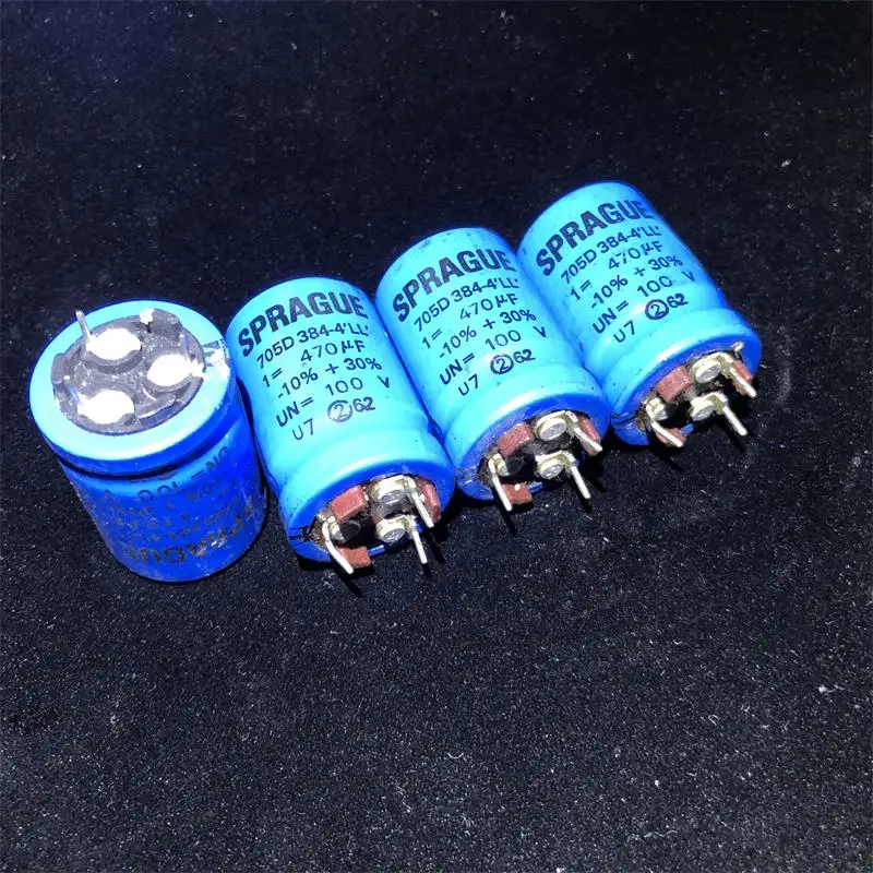 

2pcs US Sibi SPRAGUE 705D 384-4 Series fever cathode electrolytic capacitors 470UF 100V free shipping