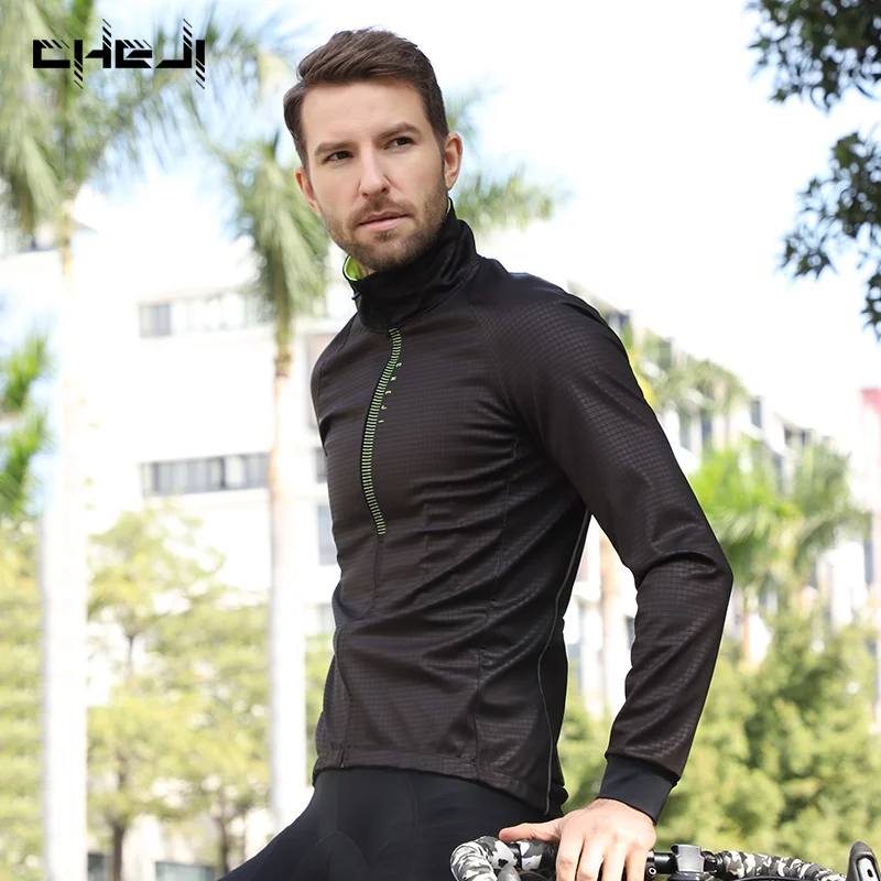 CHEJI зимняя велосипедная куртка мужская водонепроницаемая термальная ветрозащитная MTB велосипедная одежда