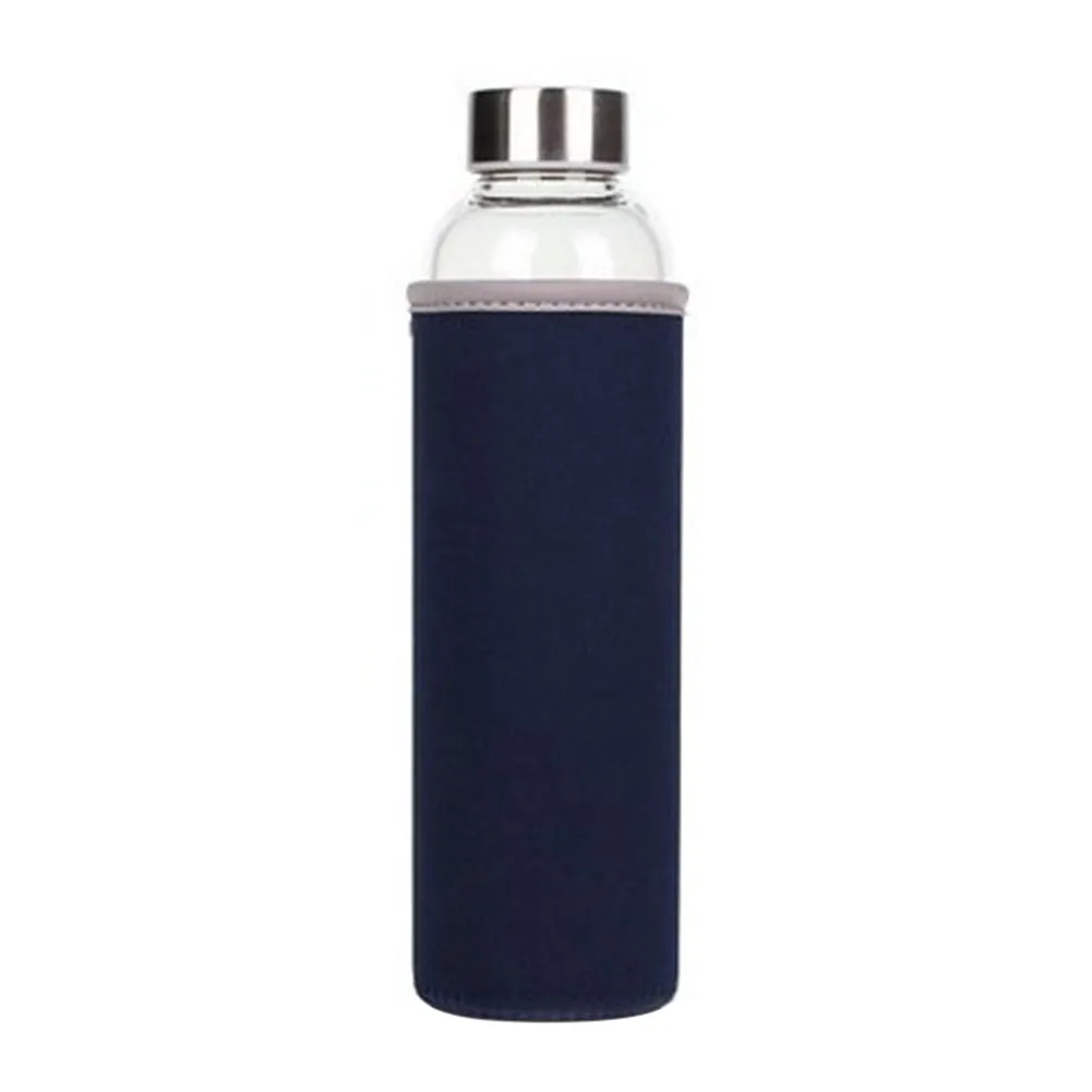 

550ml Portable Thermos Cup Travel Glass Water Cup Outdoor Camping Hiking Water Cup Bottle with Tea Filter Infuser Protective Bag
