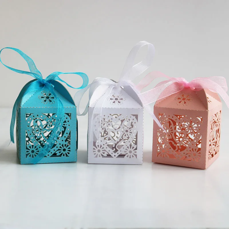 

Good Quality Love Heart Cake box Packaging Multicolor Cardboard Wedding Gift Box Paper Candy Bag for Party