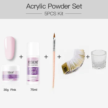 

ROSALIND Acrylic Powder Set Nail Extension Nail Carving Semi Permanent Classic Powder Nails Art Design Need Acrylic Lacquer