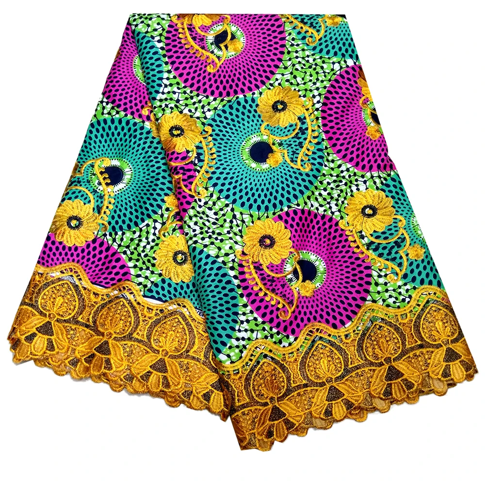 Африканская кружевная ткань африканская ткань вышивка кружева для платья африканская Анкара - Цвет: as picture