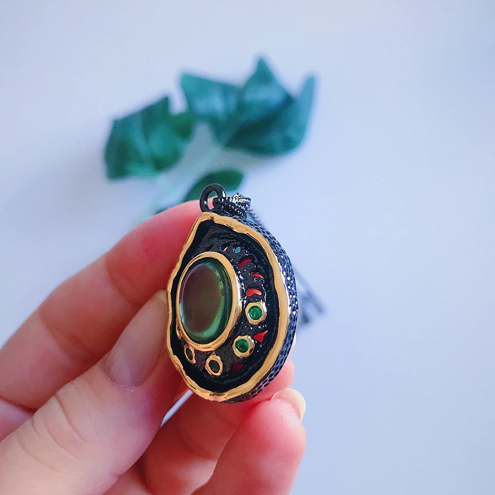 Женская цепочка с подвеской Pretty Green water drop модное медное ожерелье ювелирные
