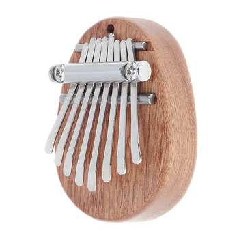 

Mini 8 Key Kalimba Water Drop Shape Mahogany Thumb Piano Mbira Decoration Instruments with Hang Rope