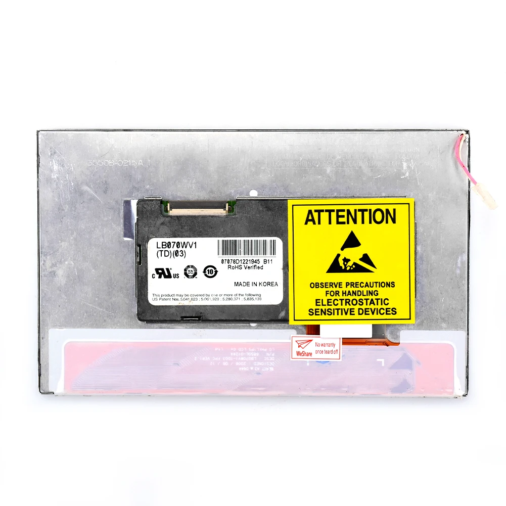 Painel Lcd para lg Philips Lb070wv1 td 03 La070wv1-td03 La070wv1td03 800rgb x 480 60hz 40 Pinos sem Toque - Imagem 2