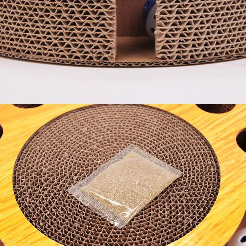 Pet Cat Scratcher Interactive Catnip Toys Kitten Scratching Cardboard with Balls   Cat Supplies  Cat Tunnel Pet Toys Interactive