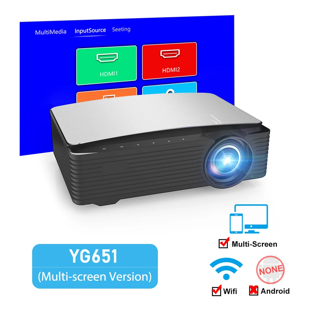 goodee projector AAO YG650 Projector Full HD 1080P Big Screen LED Proyector YG651 5G 2.4G WIFI Android Smart Phone Beamer 3D Home Video Theater 4k projector Projectors