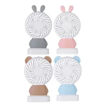 

Creative Usb Charging Small Fan Led Handheld Portable Mini Charging Colorful Night Light Student Fan